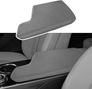 Center Console Cover for Cadillac Lyriq 2026 2023-2025 Accessories Car Armrest Cover for 2026 Lyriq Accessories Anti-Scratch Leather Armrest Protector (Gray)
