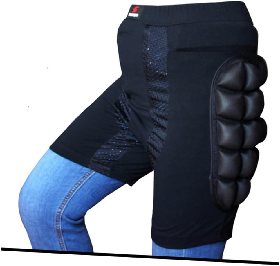 Milisten Thickened Hip Protection Pants for Skating Snowboarding Hockey Breathable Safety Girdles for Adults Boys and Girls Black for Skiing Outdoor Sports