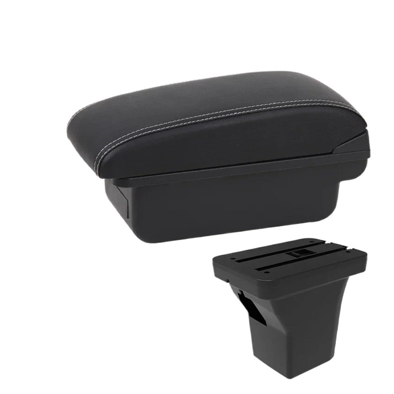 Umdjju C3 White Line Nousb For Chevrolet For Aveo 2024 2025 Car Interior Modification Accessories Central Storage Box With Usb And Type-C Car Centre Console Armrest Box(C3 White Line Nousb)