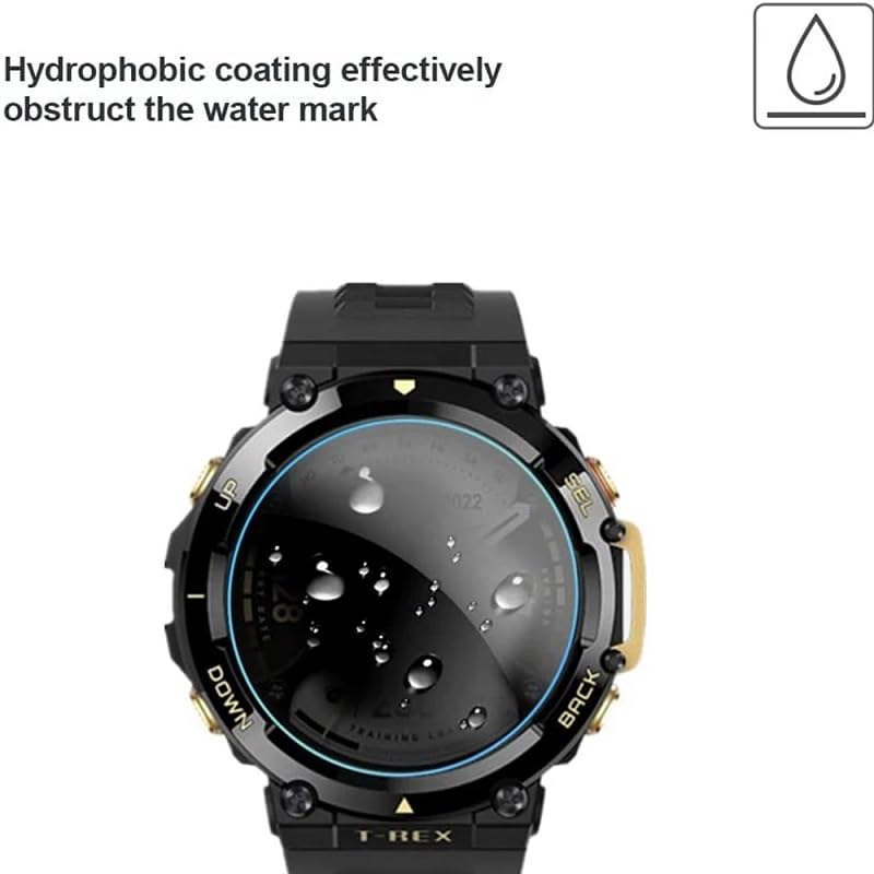 Image of YODI Pack of 2 Waterproof 3D Tempered Glass Screen Protector Compatible with Amazfit T-rex 2 Only ((T-REX 2))