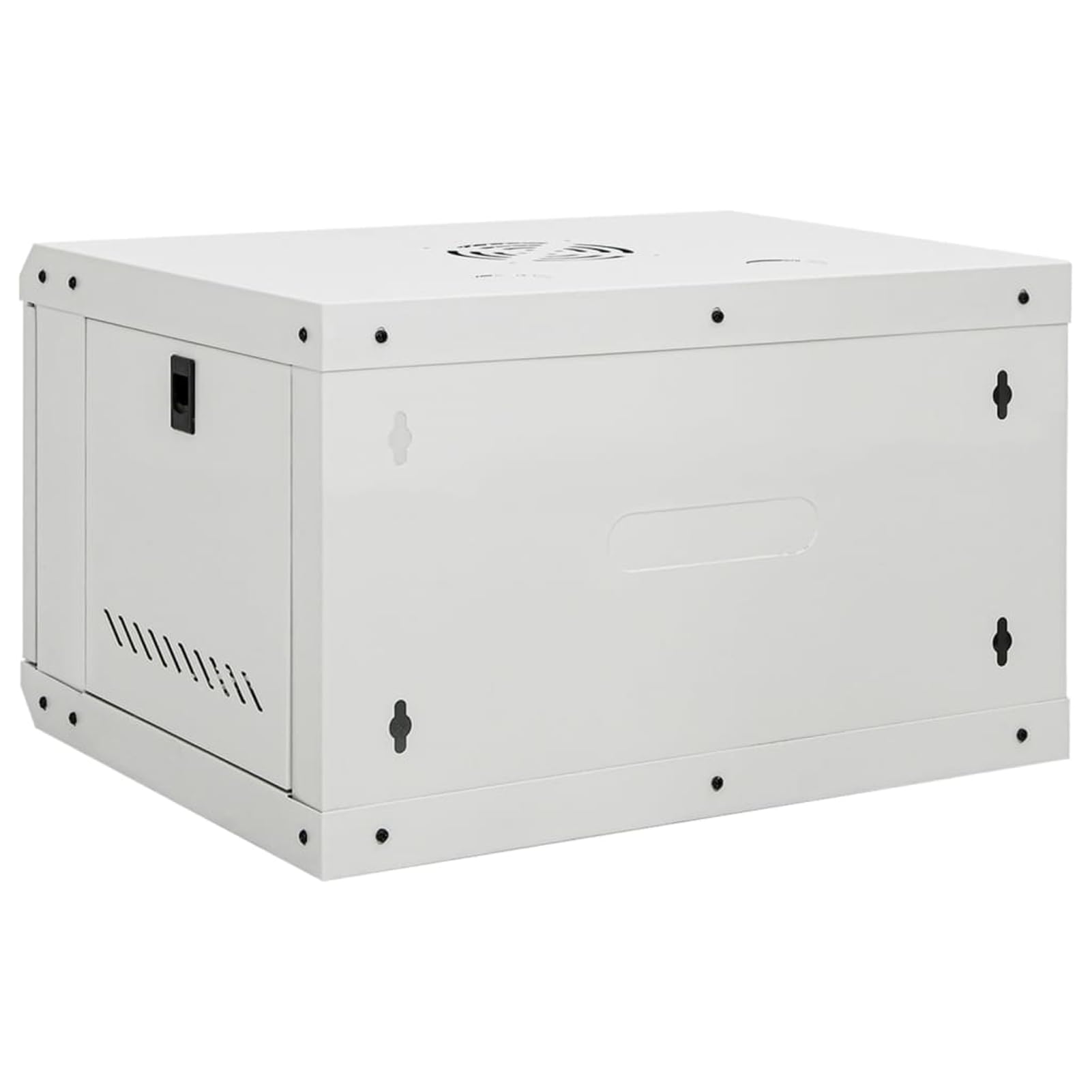 Tidyard Armadio di Rete a Parete 6U 19" Grigio, Rack in Acciaio Laminato a Freddo con Porta in Vetro Temperato, IP20, 53x40x30 cm, per Montaggio a Parete o su Tavolo 30259