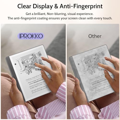 Image of IPROKKO [2 Pack] Anti Blue Light Screen Protector for 10.2 inch Kindle Scribe 2024 /2022 2nd /1st Gen Protective Film, Easy Install Eyes Friendly High Clarity Anti Glare eBook Reader Screen Filter Compatible with Tablet Boox Note Air, TouchPad D10