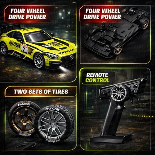 Image of TheLittleOnes 4x4 Rc Drifting Car - Rc Drift Cars High Speed Remote Control Drift Car 2.4GHz Remote Control Drift Stunt Off Road Cars 360 Rotation Toys For Kids & Adults Boys & Girls [HyperDrift NEW]