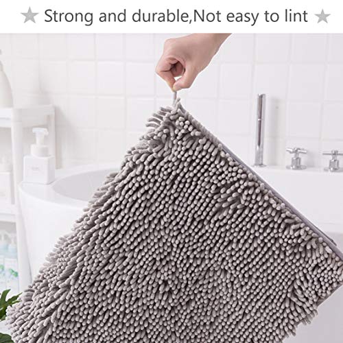 AMAYGA Badtapijten Badkamer Antislip 80x50cm Chenille Badmat, Gemakkelijk te reinigen Badkamermatten, Zacht Microfiber… - Image 7