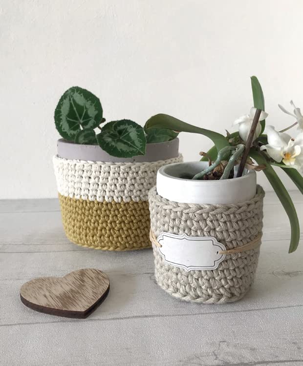 cache pot au crochet dans le livre apprendre le crochet en 10 leçons