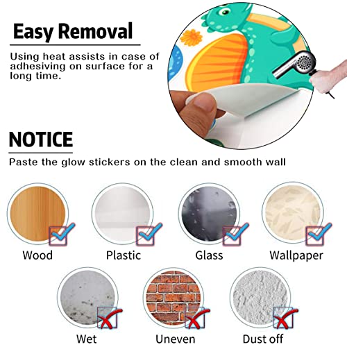 Mesu Luminous Dinosaur Decorative Wall Stickers Glow In The Dark Wall Art Decals For Nursery Boys Room Gift Dinosaur World #TOP6