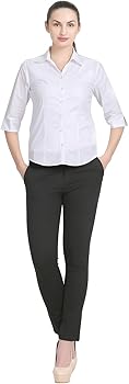 K3styles様 Buy ZX3 Women's Cotton Regular Fit Formal/Casual Shirt (White_M