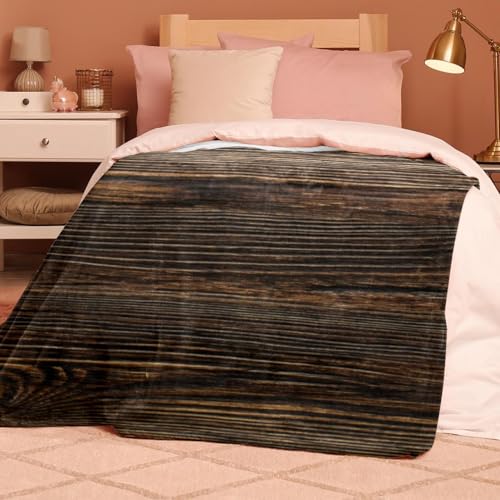 Couverture polaire bois brun de qualité supérieure, plaid doux 150x100cm - 8