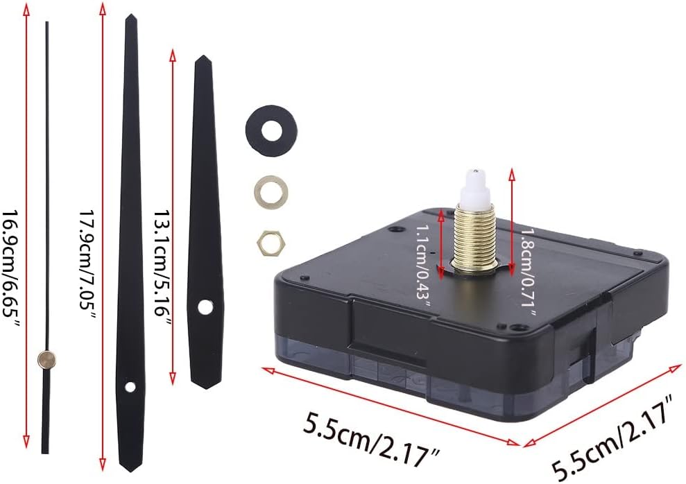 DIY Quartz Wall Clock Movement Mechanism with Hands Silent Kit Battery Operated Repair Parts Replacement