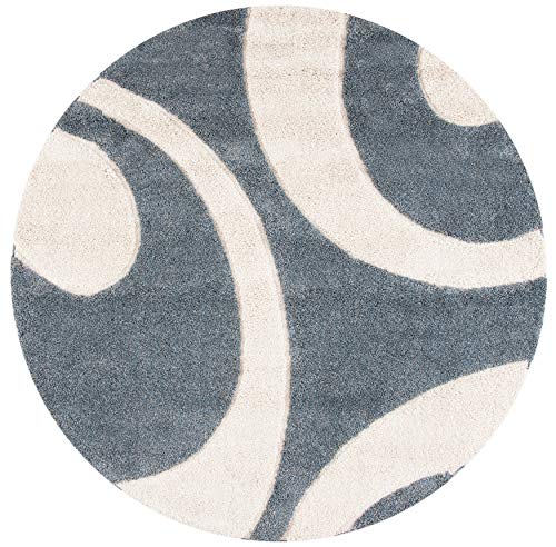 Image of 5x5 feet Soft Area Rug for Living Room and Bedroom, Modern Indoor Floor Carpet with Non-Slip Backing, Comfortable Decorative Home Decor Rug, Easy Clean & Durable- (Moon Grey, Round)