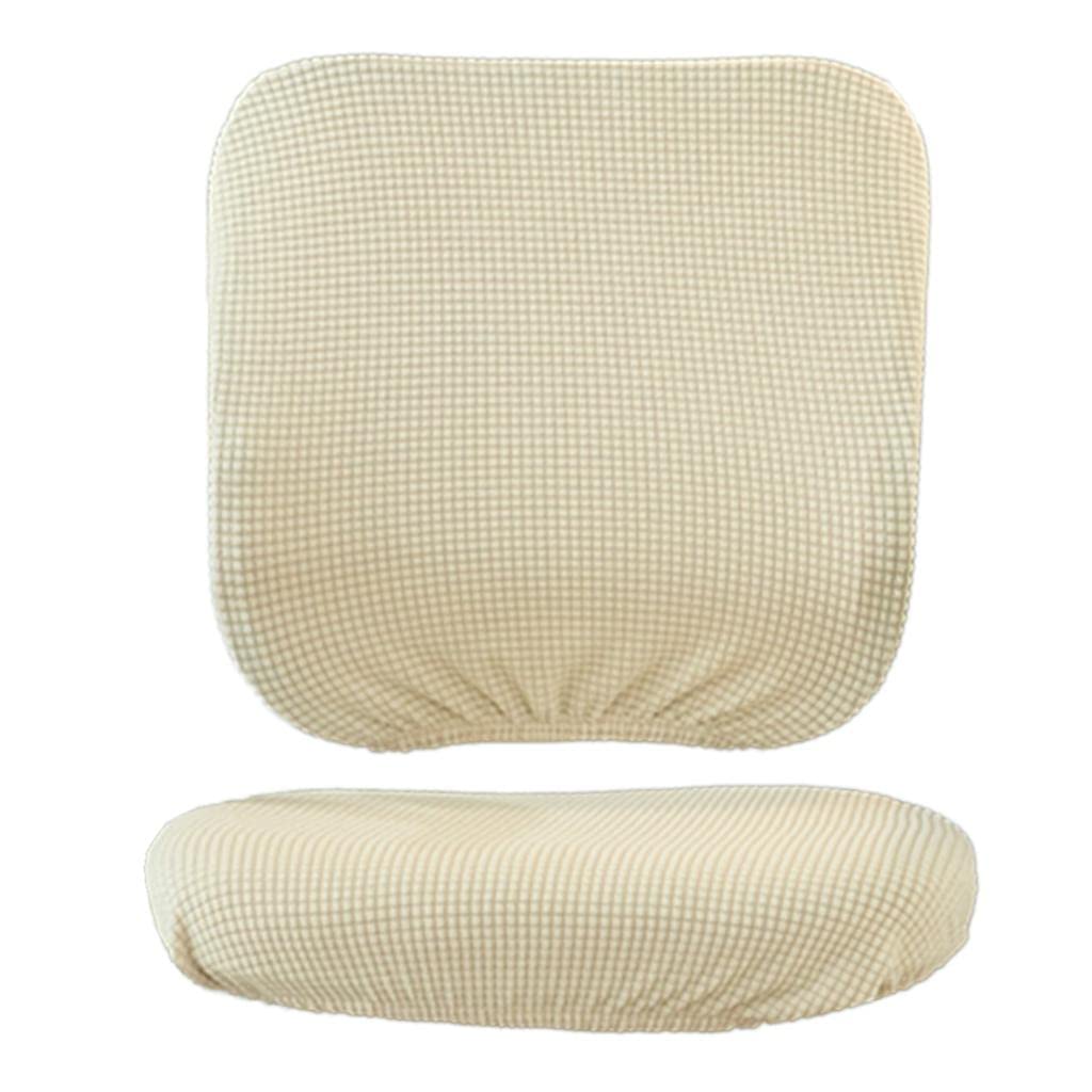 Housse de chaise d'ordinateur beige pour une décoration harmonieuse du bureau à la maison