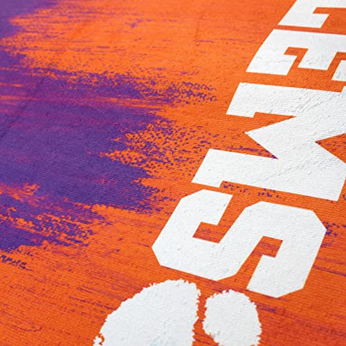 Toalla de playa Clemson Tigers premium de algodon suave Everything Comfy 3