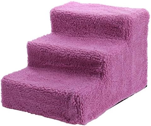 Tardo Portable Pet Stairs Pet Products Towers Steps for Cats and Dogs (Pink)