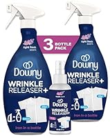 Downy Wrinkle Releaser Spray, Travel Size Spray + 16.9 Fl Oz Pack of 2, All In One Formula, Removes Wrinkles, Static and Odors, Light Fresh Scent