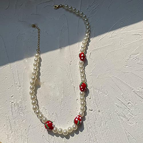 Nouvelle collection coréenne de collier perles fleurs asymétriques