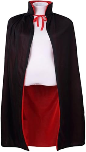 Meeyou disfraz de capa reversible negra y roja de 35 pulgadas para niños talla única Rojo y negro Meeyou disfraz de capa reversible negra y roja de 35 pulgadas para niños talla única Rojo y negro