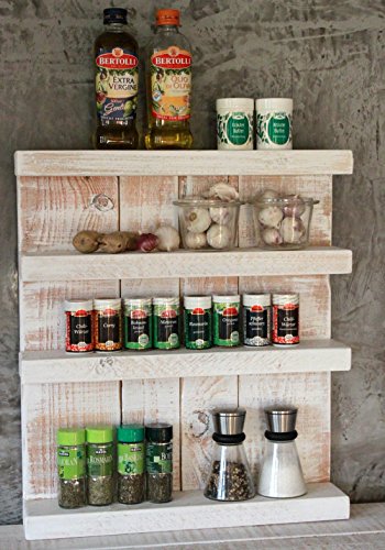 Shabby Vintage bianco spezia supporto porta spezie...