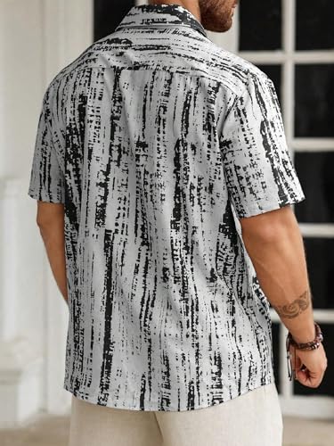 Image of Lymio Shirt for Men| Men's Shirt Abstract Printed Button Down - Slim Fit Casual Wear | Short Sleeve & Breathable | Trendy Beach & Holiday Ready (Packs Also Available) (Tiedite)