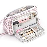 EASTHILL Big Capacity Pencil Case Canvas High Large Storage Pouch Marker Pen Case Simple Stationery...