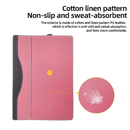 Étui pour ordinateur portable Dell 16 Plus DB16250 DB16255 coque rigide rose détachable
