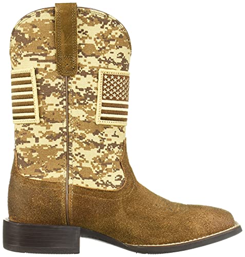 Ariat Mens Sport Patriot Western Boot Antique Mocha Suede/Sand Camo Print 16 Wide #TOP5