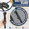 Bicycle Pump Mini Bike Pump - Aluminum Alloy Cycle Pump for Presta & Schrader Valve, Portable Lightweight Bike Tyre Pump Fast Tyre Inflation Mini Air Pump For Mountain Road Bike Ball Pump (Black) #3