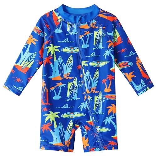 Image of XFGIRLS Baby Boys Swimsuit Toddler Sunsuit UPF 50+ Sun Protection One Piece Beach