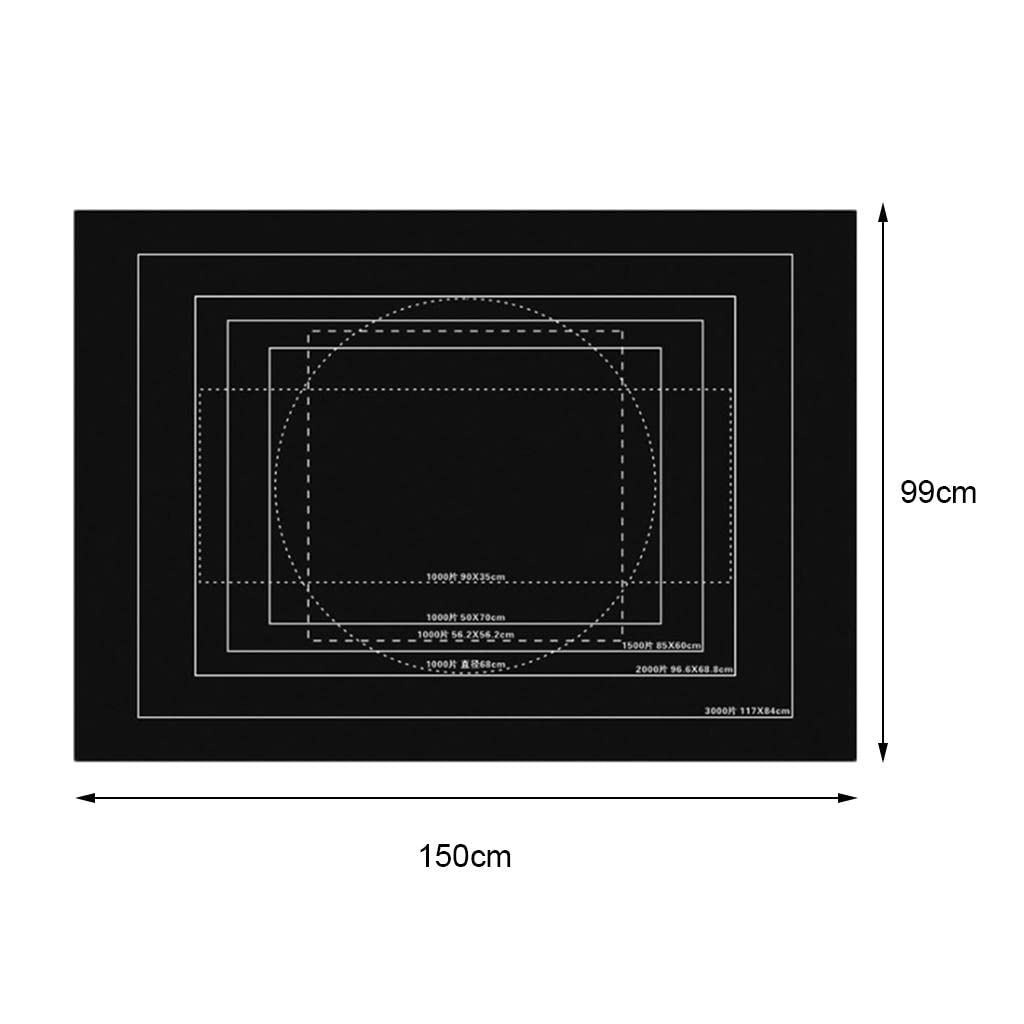 DuskHaven 1 Grand Tapis de Puzzle Enroulable, 3000 Noir