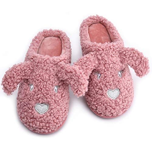 Women's Cute Animal Slippers Memory Foam,Warm Soft Comfy Cozy Funny Dog House Slippers for Lady Indoor,Fleece Fluffy Slip On Bedroom Winter Womens Slippers Slides with Anti-Skid Sole Pink Grey Beige Women's Cute Animal Slippers Memory Foam,Warm Soft Comfy Cozy Funny Dog House Slippers for Lady Indoor,Fleece Fluffy Slip On Bedroom Winter Womens Slippers Slides with Anti-Skid Sole Pink Grey Beige