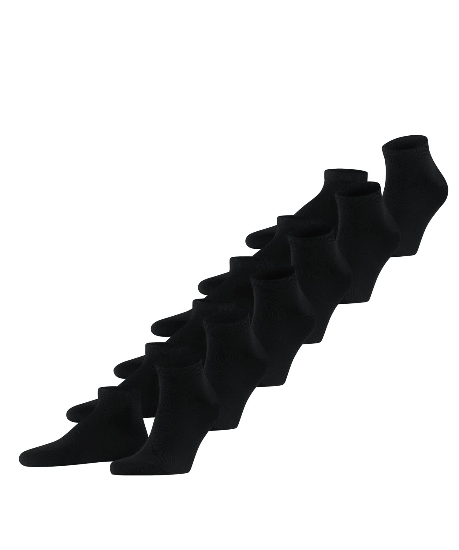 FALKE Men's Happy Multipack M Sn Cotton Low-Cut Plain 6 Pairs Trainer Socks, Black 3000, 8.5-11
