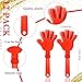 cssopenss 40 Pcs Red Hand Clappers and red Thunder Sticks red Pom Poms Cheerleading for Sporting Events Football Games School Team Spirit Items Party Favors Dance