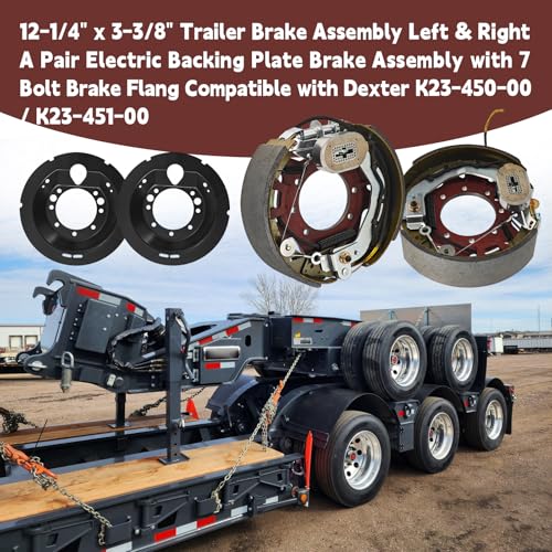 Image of 12-1 /4 inch x 3-3 /8 inch Electric Trailer Brake Assembly K23-450-00 K23-451-00