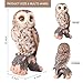 WONDER GARDEN Owl Statue Decor, Outdoor Resin Owl Figurine Sculpture for Home Outside Porch Patio Lawn Yard Decorations or Housewarming Gifts