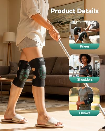 Image of Snailax Cordless Knee Massager with Heat, Graphene Heated Knee Brace, Gift