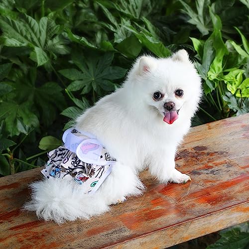 Image of Reusable Dog Diapers Female 3 Pack Washable Highly Absorbent Doggie Diapers, Premium Puppy Diapers, Leak-Proof Doodle Doggy Diapers for Dog Period Heat Incontinence Potty Training, L