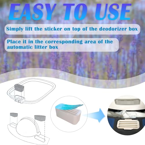 Image of NewKe 6Pcs Deodorizer for PetSafe ScoopFree SmartSpin Automatic Litter Box | Odor Control Compatible with HHOLOVE Self-Cleaning Cat Litter Box, Air Freshener, Pet Gift