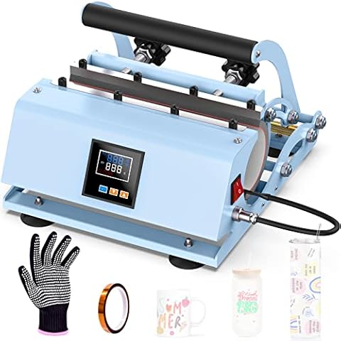 Pro 30 OZ Tumbler Heat Press Machine, EnjoyColor Mug Press for 11 OZ 15 OZ 16 OZ 20 OZ 30 OZ Straight Skinny Sublimation Tumblers, Cup Heat Press DIY Sublimation 30OZ Tumbler Press (Blue) Cover