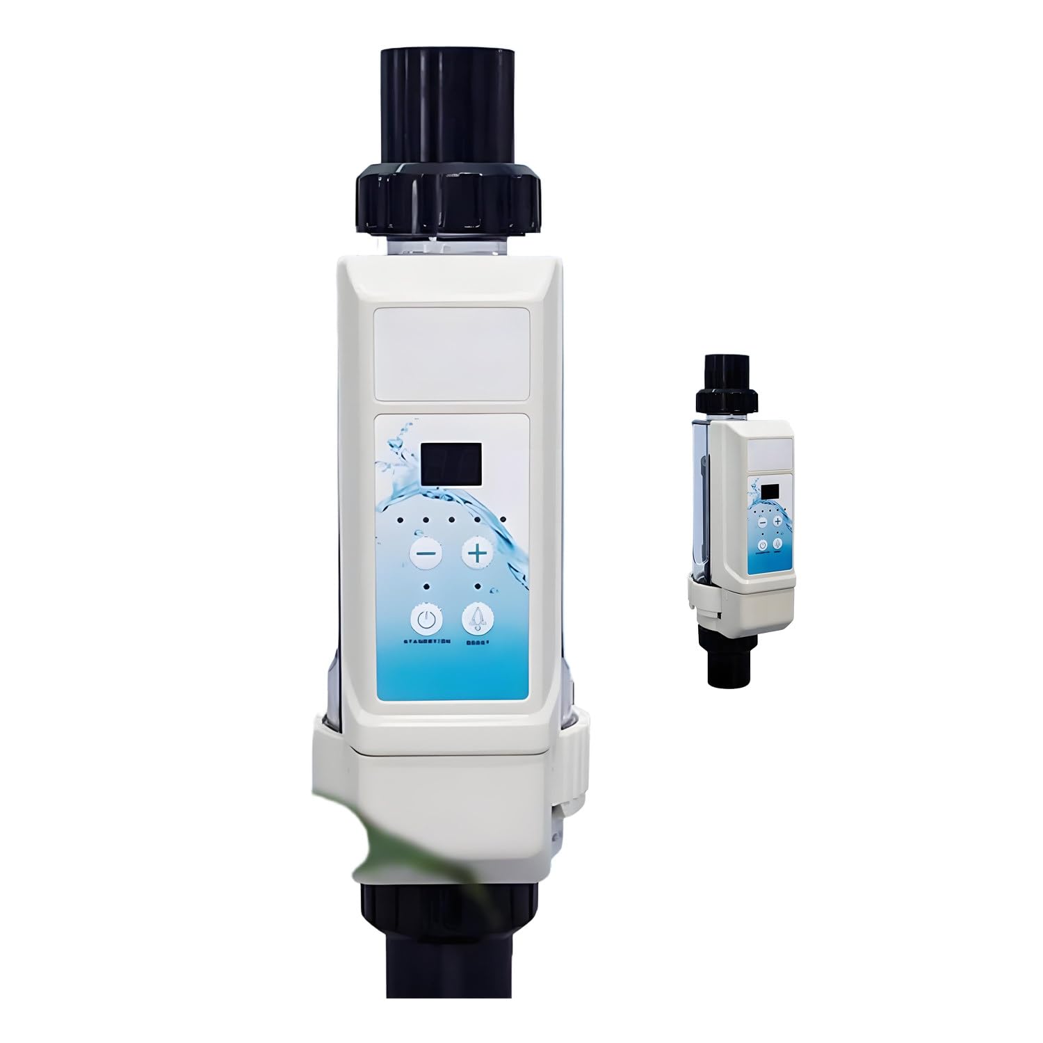 Dispositivo de cloración Salina por electrólisis, generador de Cloro para Piscinas con Pantalla de salinidad y Funciones Completas para Piscinas enterradas. 12g/h