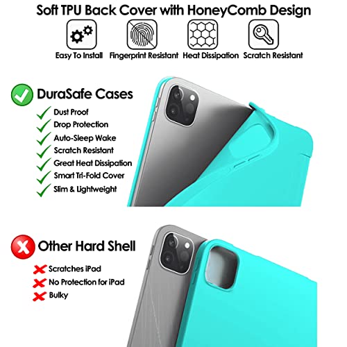 Image of DuraSafe Cases For iPad Pro 11 inch 4th 3rd 2nd Gen Case A2759 MNXE3HN /A MNXD3HN /A A2435 MNXG3HN /A MNXF3HN /A MNXJ3HN /A A2761 A2762 MNXN3HN /A MP553HN /A A2377 MHQR3HN /A MHQT3HN /A A2228 MY232HN /A - Green