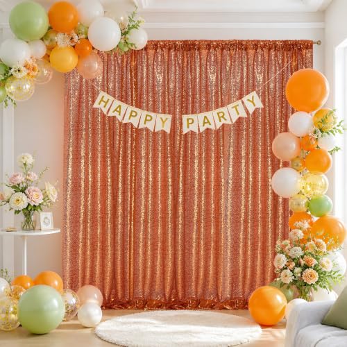 Image of Sequin Backdrop Curtains,1 Panels 3FTx8FT Curtain Backdrop for Party
