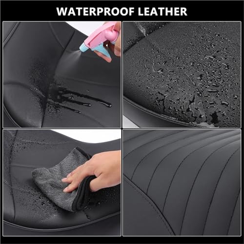 Asiento doble negro de cuero sintético resistente para Dyna FXDB 5