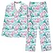 Fashion Christmas Pajama Sets for Women Casual Long Sleeve Button Down Shirts Sleepwear and Long Pants Lounge Set