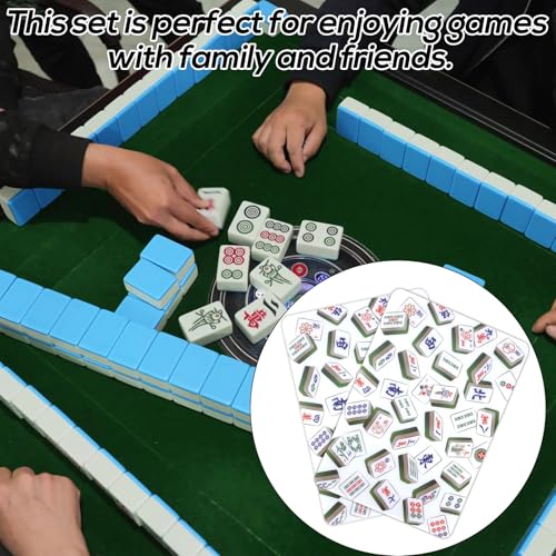 Set de 4 mezcladores de fichas Mahjong de plástico miniatura 6