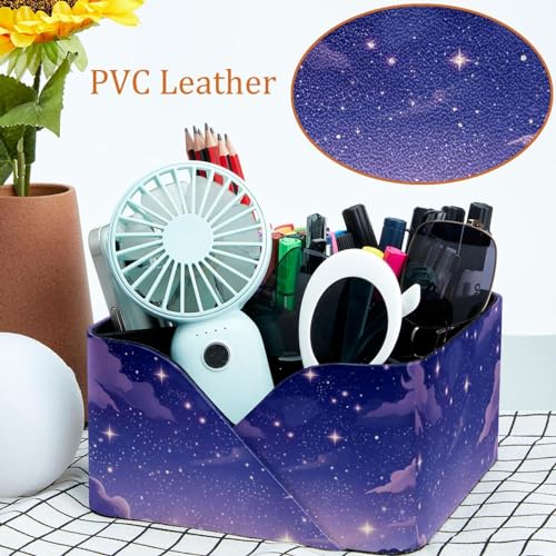 Boîte de rangement ciel étoilé violet pour vos essentiels