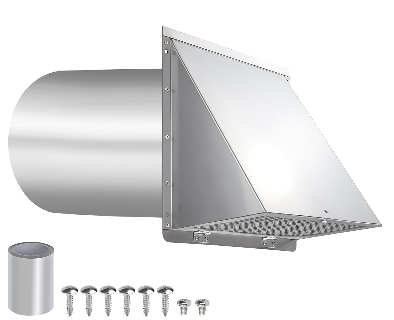6 Inch Hooded Wall Vent with Screen and Damper,6 Inch Exhaust Vent Cover Cap for Outdoor Kitchen Range Hood Dryer Ventilat... - Review, Price and Buying Guide