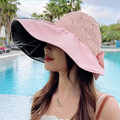 Chapeau de soleil queue de cheval à tête vide et grand bord souple pour femme