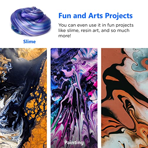 Rolio - Fluorescent Powder - 12 10G Jars Of Pigment For Paint, Dye, Soap Making, Nail Polish, Epoxy Resin, Candle Making, Bath Bombs, Slime #TOP3