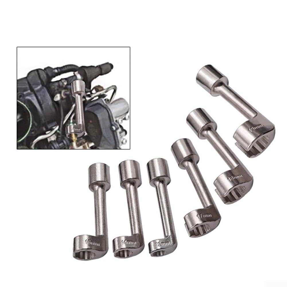 Set di chiavi a tubo per linea carburante diesel, chiave esagonale a estremità aperta, misura 12, 14, 16, 17, 18, 19 mm, strumento di rimozione smontaggio (19 mm)