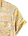 VATPAVE Mens Front Pocket Hawaiian Shirts Casual Floral Shirts Short Sleeve Button Down Beach Tropical Shirts 3X-Large Yellow Flower