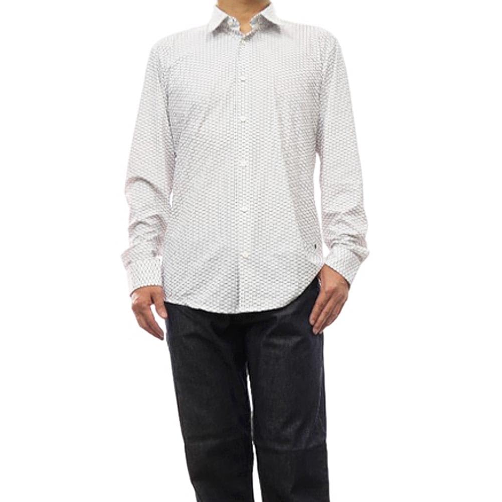 旧作お買い得セール！ HUGO BOSS ヒューゴボス カジュアルシャツ メンズ 50513590 10259302/ P-ROAN-Kent-Cl-233 ホワイト Amazon.co.jp: [HUGO BOSS] [ヒューゴボス] メンズ カジュアルシャツ